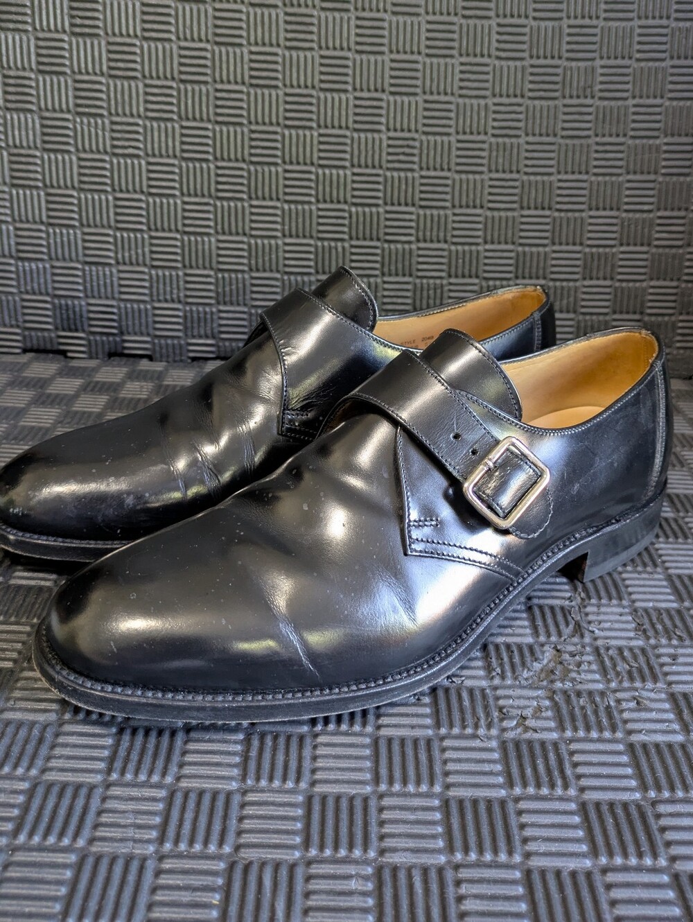 Loake 204 Professional L1 Men’s Black Calf Leather Buckle Monk Shoe Size UK 9